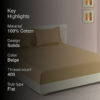 Aamodh Solid Bedsheet - Beige Aamodh Solid Bedsheet - Beige