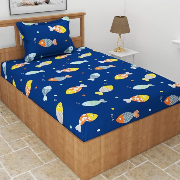 Aqua Fish Kids Bedsheet - Royal Blue Aqua Fish Kids Bedsheet - Royal Blue