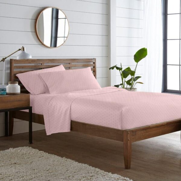 Azva Swiss Dot Bedsheet - Rose Azva Swiss Dot Bedsheet - Rose