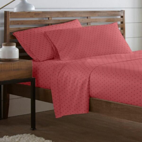 Azva Swiss Dot Bedsheet - Rust Azva Swiss Dot Bedsheet - Rust