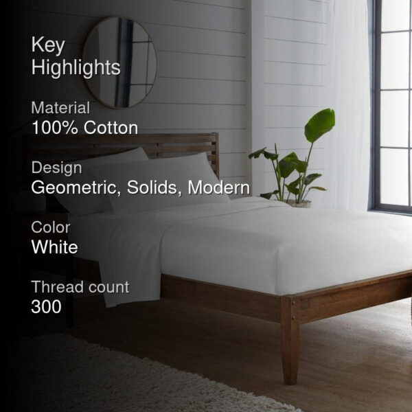 Azva Swiss Dot Bedsheet - White Azva Swiss Dot Bedsheet - White