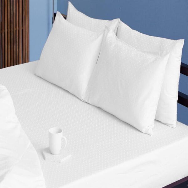 Azva Swiss Dot Bedsheet - White Azva Swiss Dot Bedsheet - White