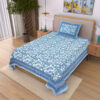 Bahaara Jaipuri Bedsheet - Blue Bahaara Jaipuri Bedsheet - Blue