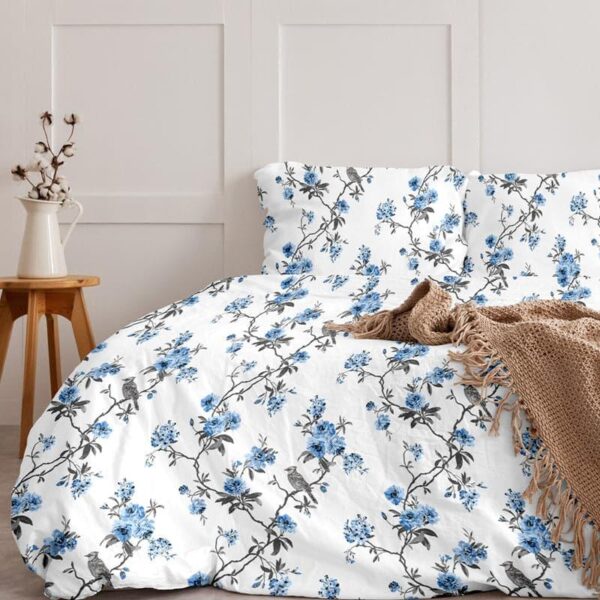 Cherry Blossom Floral Bedsheet - White Cherry Blossom Floral Bedsheet - White