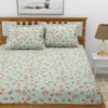 Cicegi Floral Bedsheet - Mint Green Cicegi Floral Bedsheet - Mint Green