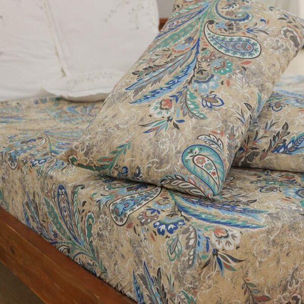 Duna Boheme Floral Bedsheet - Tiffany Blue Duna Boheme Floral Bedsheet - Tiffany Blue