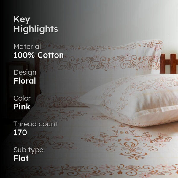 Ethnic Charms Bedsheet - Pink Ethnic Charms Bedsheet - Pink