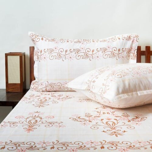 Ethnic Charms Bedsheet - Pink Ethnic Charms Bedsheet - Pink