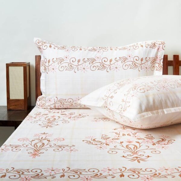 Ethnic Charms Bedsheet - Pink Ethnic Charms Bedsheet - Pink