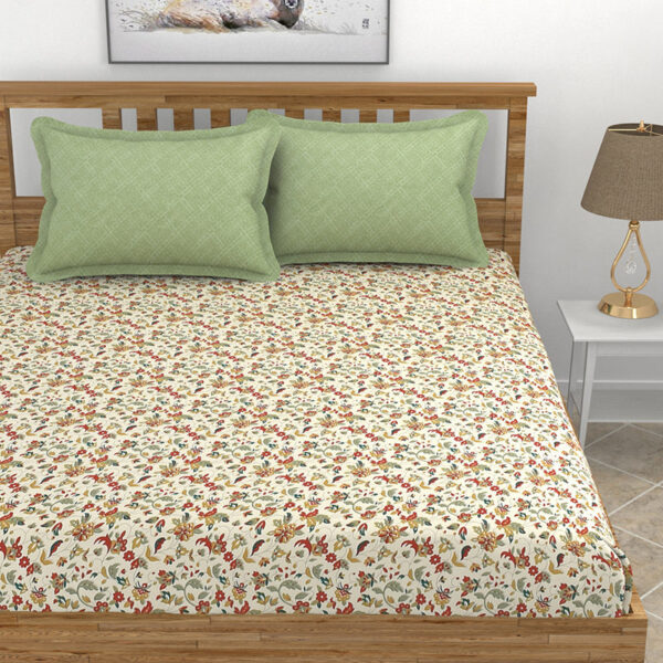 Flix Floral Microfiber Bedsheet Flix Floral Microfiber Bedsheet