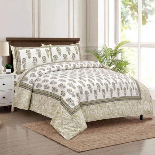 Flower Garden Bedsheet - Yellow Flower Garden Bedsheet - Yellow