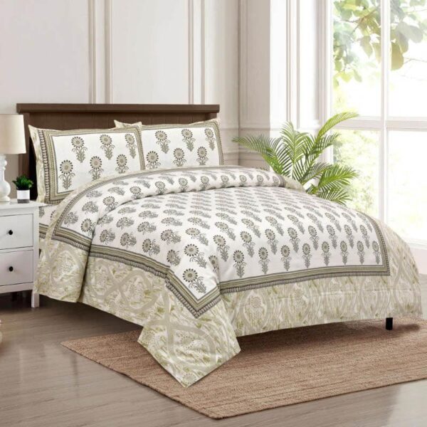 Flower Garden Bedsheet - Yellow Flower Garden Bedsheet - Yellow