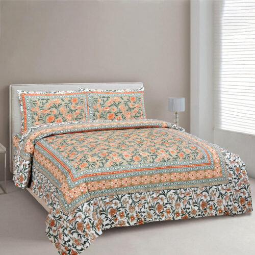 Flowerette Jaipuri Bedsheet Flowerette Jaipuri Bedsheet