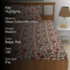 Gerberas Floral Bedsheet - Beige Gerberas Floral Bedsheet - Beige