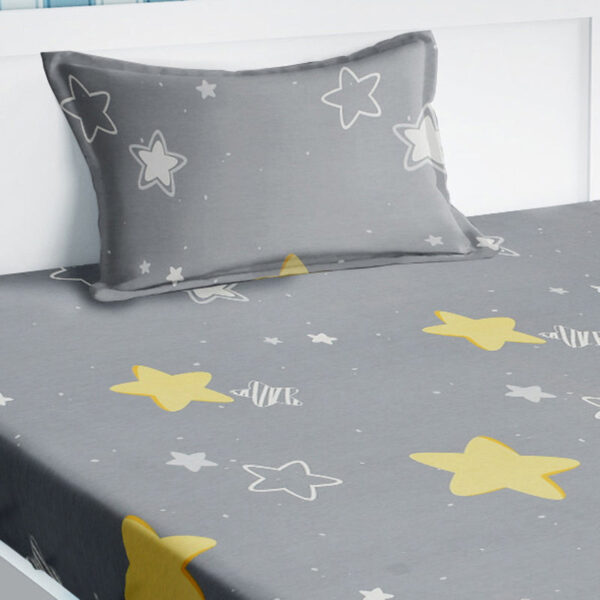 Golden Stars Kids Bedsheet - 210 TC