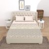 Iris Printed Bedsheet - Beige Iris Printed Bedsheet - Beige