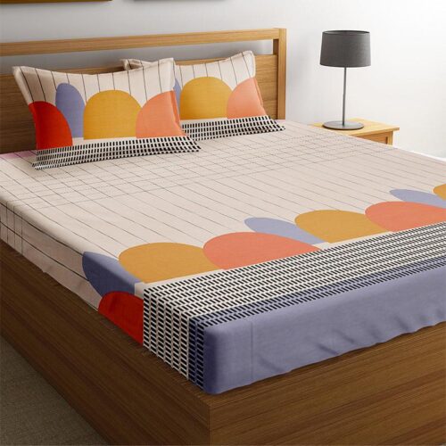 Kain Geomatric Cotton Bedsheet - 210 TC Kain Geomatric Cotton Bedsheet - 210 TC