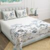Kalyani Cloud Floral Cotton Bedsheet (Beige) - 140 TC Kalyani Cloud Floral Cotton Bedsheet (Beige) - 140 TC