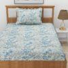 Malva Floral Bedsheet - Baby Blue Malva Floral Bedsheet - Baby Blue