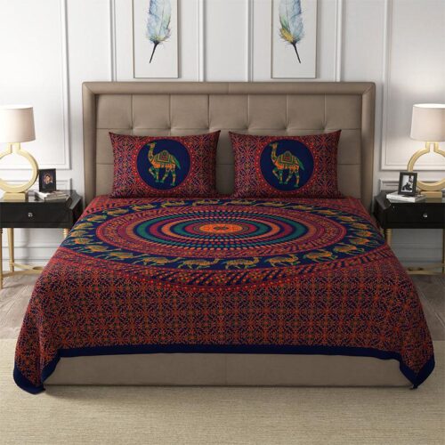 Namish Mandala Cotton Bedsheet (Multicolor) - 180 TC Namish Mandala Cotton Bedsheet (Multicolor) - 180 TC