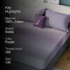 Nautica Velvet Cloud Cotton Bedsheet (Purple) - 160 TC Nautica Velvet Cloud Cotton Bedsheet (Purple) - 160 TC