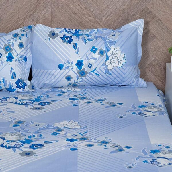 Nidra Floral Bedsheet - Blue Nidra Floral Bedsheet - Blue