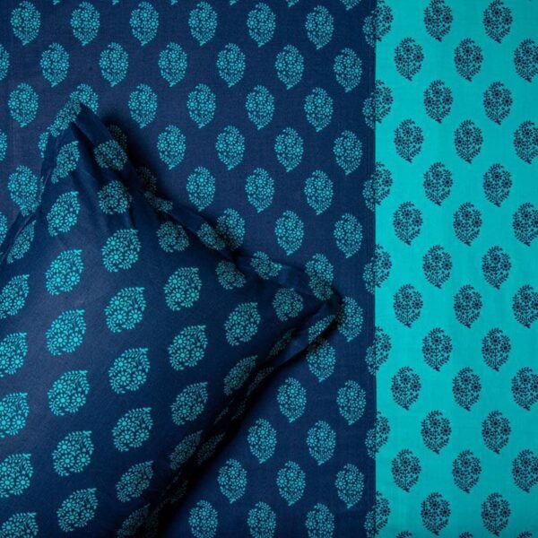 Rajastha Cotton Bedsheet (Tuquoise) - 180 TC Rajastha Cotton Bedsheet (Tuquoise) - 180 TC