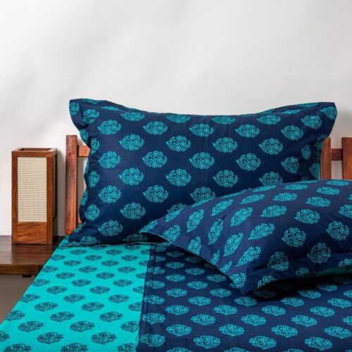 Rajastha Cotton Bedsheet (Tuquoise) - 180 TC Rajastha Cotton Bedsheet (Tuquoise) - 180 TC