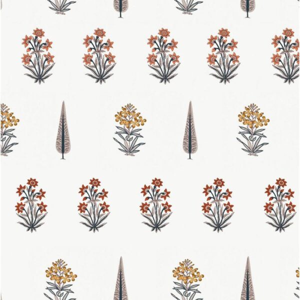 Rakhi Ethnic Bedsheet - White,Red Rakhi Ethnic Bedsheet - White,Red