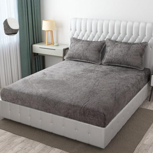Sarva Solid Bedsheet - Grey Sarva Solid Bedsheet - Grey