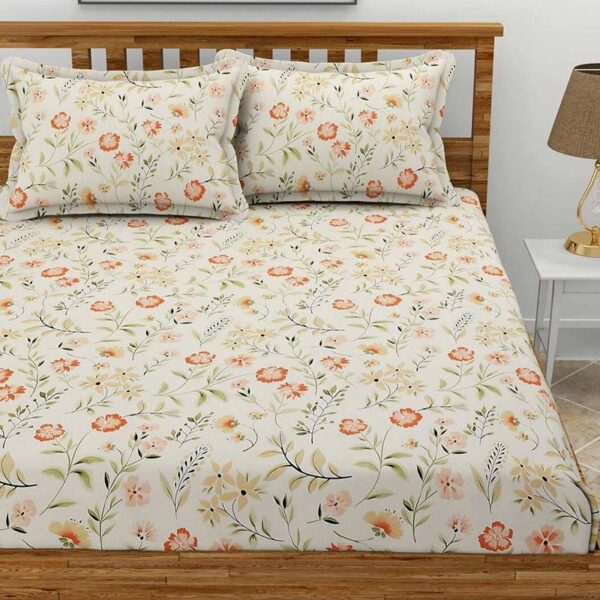 Sivera Floral Bedsheet - Off White Sivera Floral Bedsheet - Off White