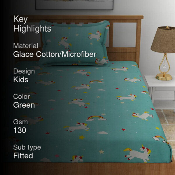 Sky Bow Kids Bedsheet - Aqua Sky Bow Kids Bedsheet - Aqua