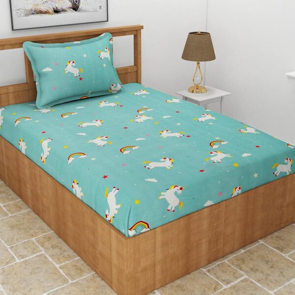Sky Bow Kids Bedsheet - Aqua Sky Bow Kids Bedsheet - Aqua