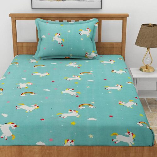 Sky Bow Kids Bedsheet - Aqua Sky Bow Kids Bedsheet - Aqua