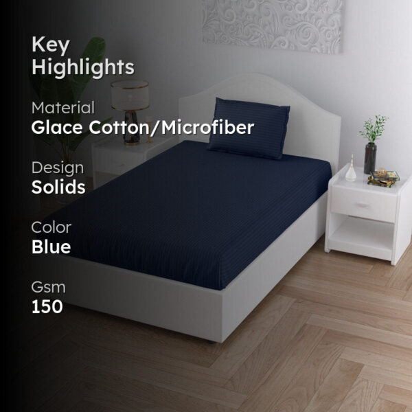 Sofia Solid Bedsheet - Blue Sofia Solid Bedsheet - Blue