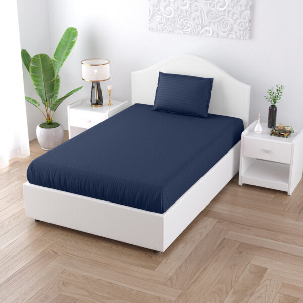 Sofia Solid Bedsheet - Blue Sofia Solid Bedsheet - Blue