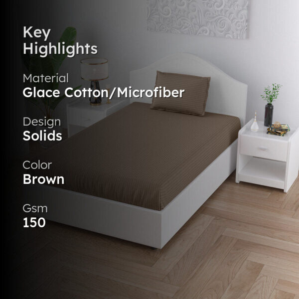 Sofia Solid Bedsheet - Brown Sofia Solid Bedsheet - Brown
