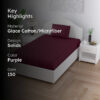 Sofia Solid Bedsheet - Purple