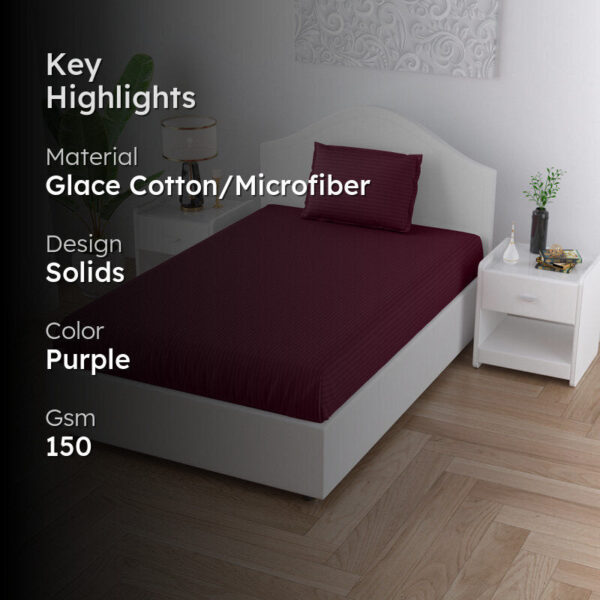 Sofia Solid Bedsheet - Purple