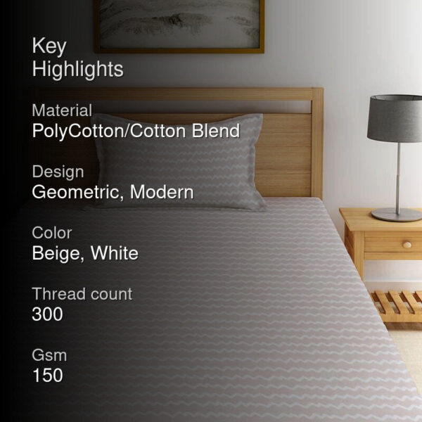 Striped Wonder Bedsheet- Beige Striped Wonder Bedsheet- Beige