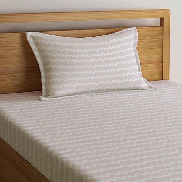 Striped Wonder Bedsheet- Beige Striped Wonder Bedsheet- Beige