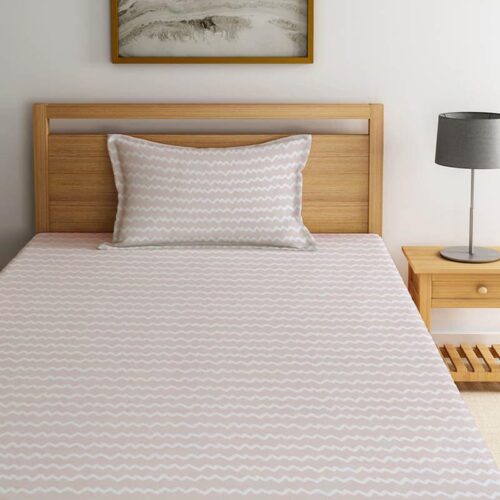 Striped Wonder Bedsheet- Beige Striped Wonder Bedsheet- Beige