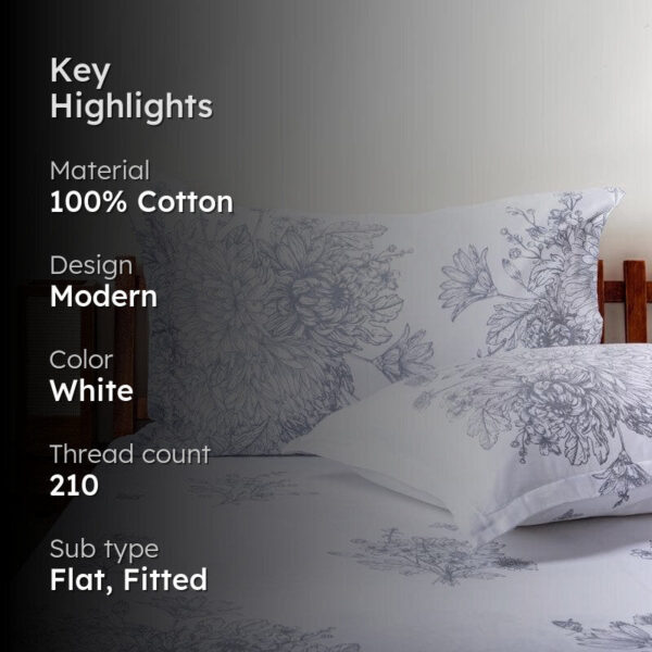 Swayam Pristine in White Bedsheet - 210 TC || Super Soft Swayam Pristine in White Bedsheet - 210 TC || Super Soft