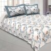 Tiya Printed Bedsheet - Blue Tiya Printed Bedsheet - Blue