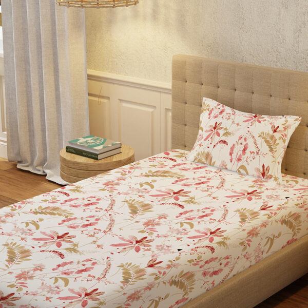 Urban Space Florvia Bedsheet (Multicolor) - 200 TC