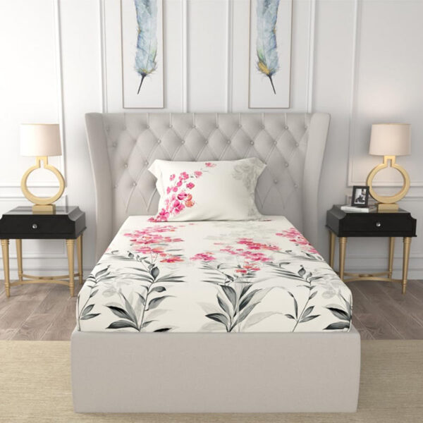 Urban Space Majestic Pink Bedsheet - 200 TC Urban Space Majestic Pink Bedsheet - 200 TC