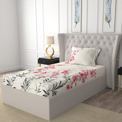 Urban Space Majestic Pink Bedsheet - 200 TC Urban Space Majestic Pink Bedsheet - 200 TC