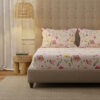 Urban Space Meadows Rose Bedsheet (Pink) - 200 TC Urban Space Meadows Rose Bedsheet (Pink) - 200 TC