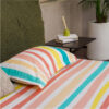 Urban Space Multi-Colour Stripes Bedsheet (Pastel) - 200 TC Urban Space Multi-Colour Stripes Bedsheet (Pastel) - 200 TC