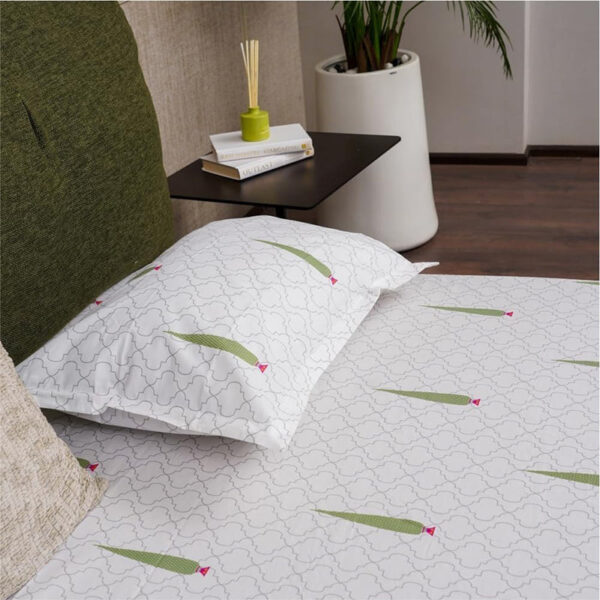 Urban Space Palm Fir Bedsheet - 200 TC